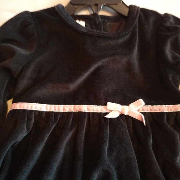 GIRLS - TOUGHSKINS velvet tunic Top w/ bow, Christmas, Holiday, velour - Picture 3 of 5